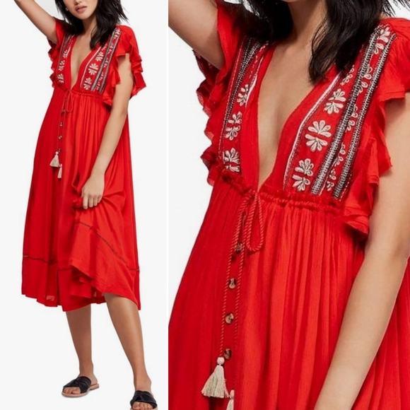 Free People Dresses & Skirts - Free People Will Wait For You Midi Dress